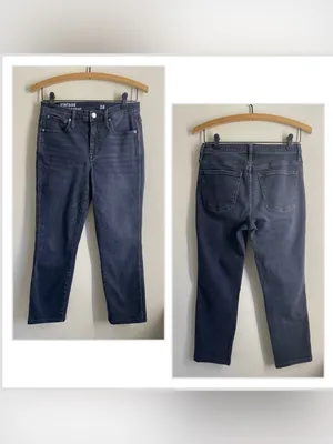 J.Crew Vintage Slim Straight Jeans Women’s 28 Charcoal Black Ankle Crop thumbnail 2