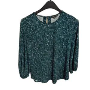 Adrianna Papell | 3/4 Sleeve Keyhole Blouse Green Print Size Small thumbnail 5