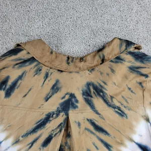 Young Fabulous & Broke Womens Susan Shirt Medium Blue T an Tie Dye Button Down thumbnail 5