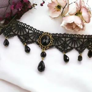Gorgeous Retro Style Tassel Crystal Lace Necklace‎ Faux Fashion Jewelry thumbnail 10