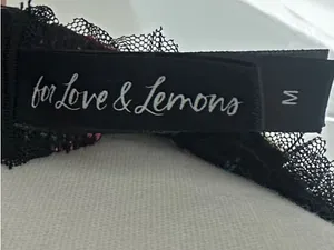 For Love And Lemons Black Floral Embroidered Lace Bustier thumbnail 2
