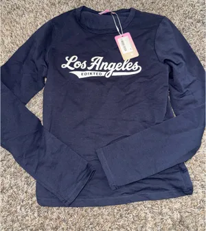 Edikted Long Sleeve Top Navy thumbnail 1