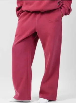 Comfrt rose pink wide leg unisex sweatpants thumbnail 1