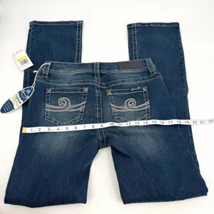 Seven 7 Jeans Women’s 4 Blue Slim Boot Super Stretch Denim Whisker Wash NWT thumbnail 10