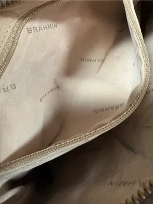 Brahmin Melbourne Brûlée Anytime Mini Shoulder Bag Wristlet/Clutch Handbag Tan thumbnail 8
