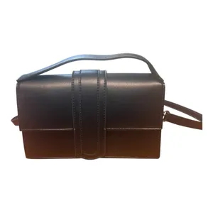 Kayla + Ava Miranda Crossbody Bag Black Faux Leather Vegan Removable Strap thumbnail 4