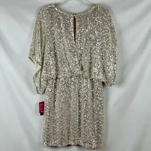 New! NWT Jessica Howard Short Sleeve Sequin Blouson Dress 16 thumbnail 3