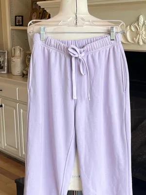 Women's Lavender Soft Comfy Drawstring Sweatpants New Purple Size XS thumbnail 2