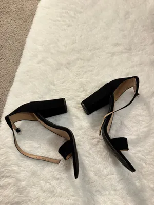 A New Day Black Faux Suede Heels Size 7.5 thumbnail 4
