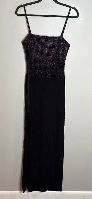 Y2K Rampage purple velvet glittery formal prom dress thumbnail 1