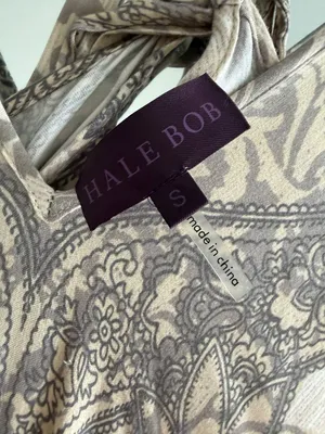 Hale Bob Taupe Paisley Halter Maxi Dress Size S thumbnail 7