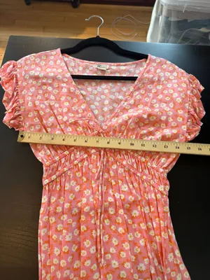 Billabong Picnic Date Midi Dress Pink Floral Size Small thumbnail 9