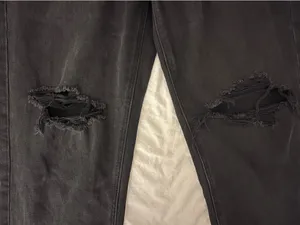 American Eagle Distressed Mom Straight Jeans thumbnail 3