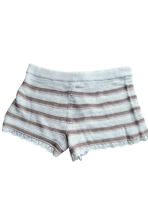 Madden NYC knit cloud dancer crochet beachy shorts Size XXXL thumbnail 3