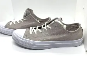 Converse Chuck Taylor All Star OX Leather Sneaker Pale Putty Silver Womens 8 thumbnail 3