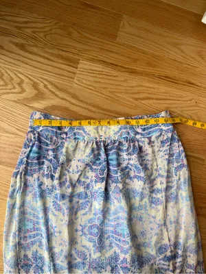 Maeve Anthropologie 100% Silk Paisley Maxi Skirt Double Slit Size Small thumbnail 8