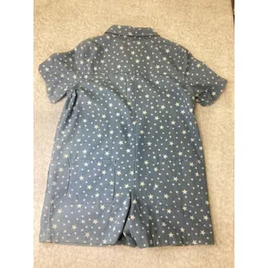 Wishlist Womens Blue Star Print Short Sleeve Button Front Romper Size‎ M NEW thumbnail 2
