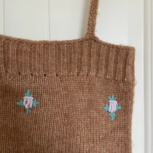 NWOT |‎ Hazel Moon women’s knit embroidered sweater tank — medium thumbnail 2