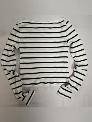 Urban Outfitters BDG Black and Cream Striped Scoopneck Sweater thumbnail 6