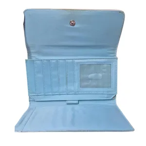 XOXO Vintage Y2K Light Blue Tri-Fold Wallet Debossed Heart Design thumbnail 4