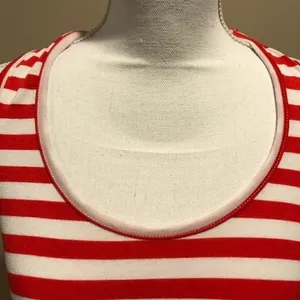 Ella Moss Red & White Striped Tank Top thumbnail 3