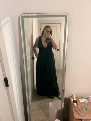 Lulus Sweet Sophistication Green Burntout Floral Dress Maxi Dress Size XL thumbnail 2