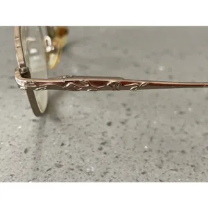 Marchon Super Flex Eyeglasses Frames ONLY Gold Flex Italy 50-18-130 oval thumbnail 4