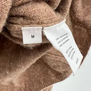 Naadam 100% cashmere brown tan pullover collared sweater women's size medium thumbnail 6