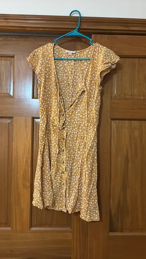 American Eagle Yellow Flower Dress thumbnail 2