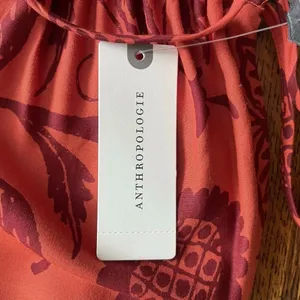 Anthropologie Floral Halter Cutout Crop Top NWT Medium thumbnail 7