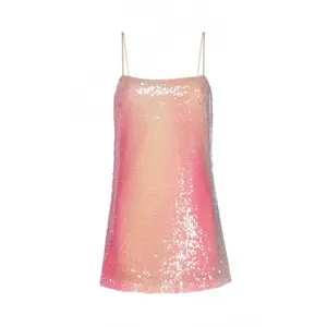 MISA Los Angeles A-Line Sequin Mini Dress Mermaid Euro Summer Ibiza Sz Medium thumbnail 10