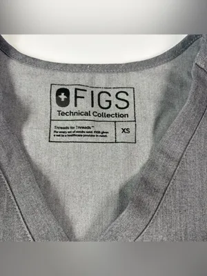 Figs Technical Scrubs Gray Top Pants Set Women's Size XSmall thumbnail 6