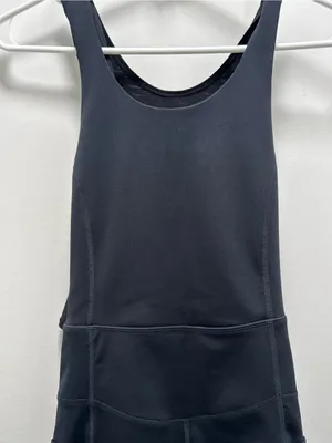 Free People Black Racerback Runner Runsie Athletic Onesie Romper XS NWOT thumbnail 11