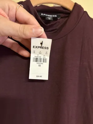 Express Sleeveless Mock Neck Brow Tank Top XS Casual Lightweight thumbnail 4