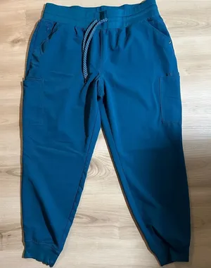 Jaanuu‎ Women's 13 Pocket Teal Scrub Jogger Sz XLP Antimicrobial thumbnail 1