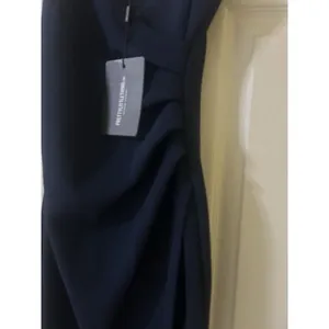 Pretty Little Thing Boutique Lauriell Navy Wrap Front Crepe Party Dress Sz 2 NEW thumbnail 7