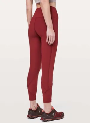 Lululemon Daily Lineup 7/8 Tight *25" Dark Sport Red 6 thumbnail 9