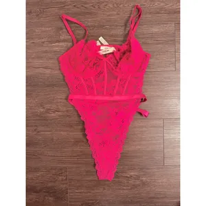 Victorias Secret Dream Angels Wicked Unlined Lace Teddy Pink Medium NWT thumbnail 2