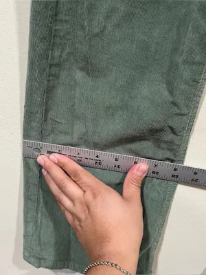 NWT olive green We The Free by Free People pull-on corduroy pants size 28 thumbnail 7