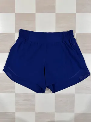 lululemon hotty hot high rise hr lined short 4” long cerulean blue W7AYXT 6 thumbnail 4