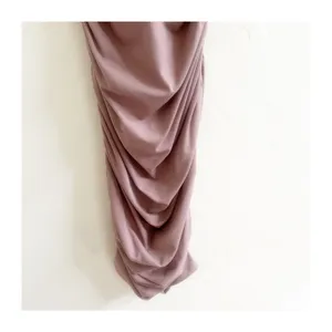 Susana Monaco Ruched Dress Womens S Taupe Sleeveless Deep V Neck Coctail Party thumbnail 7