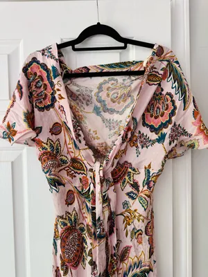 Anthropologie Kachel Flutter-Sleeve Floral Slip Maxi Dress, Size 12P thumbnail 12