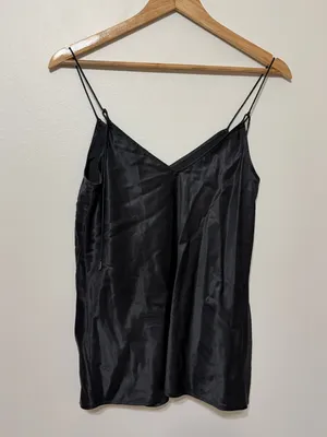 Paige 100% silk tank size small black thumbnail 5