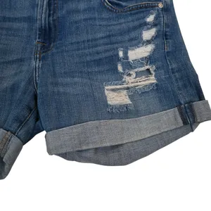 7FAM Women's 31 Cuffed Distressed Denim Jean Short thumbnail 5