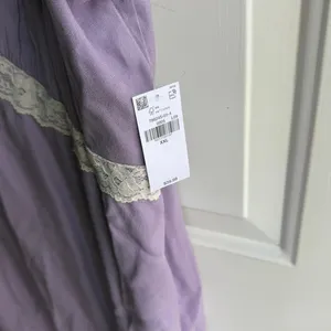 Old Navy NEW Women's‎ XXL Lavender Fit & Flare Crepe Lace-Trim Feminine Pastel Mini Dress thumbnail 5
