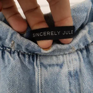 Sincerely Jules Womens Distressed Straight Leg Jeans Light Wash Elastic Waist S thumbnail 2