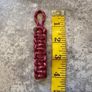 Paracord Keychain Bright Pink NEW Hiking Sporty Handmade USA thumbnail 9