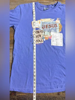 Comfort Colors Blue Christian Graphic Tee - "God's Got You" thumbnail 7