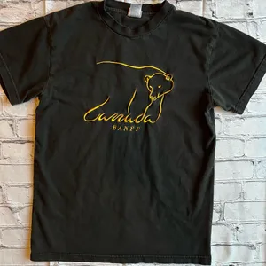Banff Canada Ski Snowboard Bear Destination Tshirt Small thumbnail 1