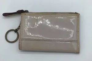 Coach patent shiny leather gray/purple wallet thumbnail 1
